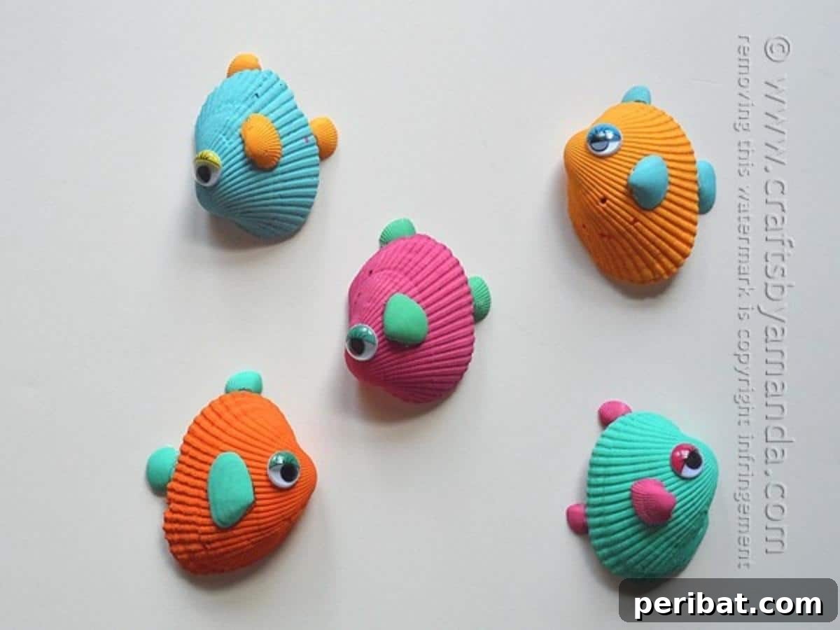 Tropical Seashell Fish Craft