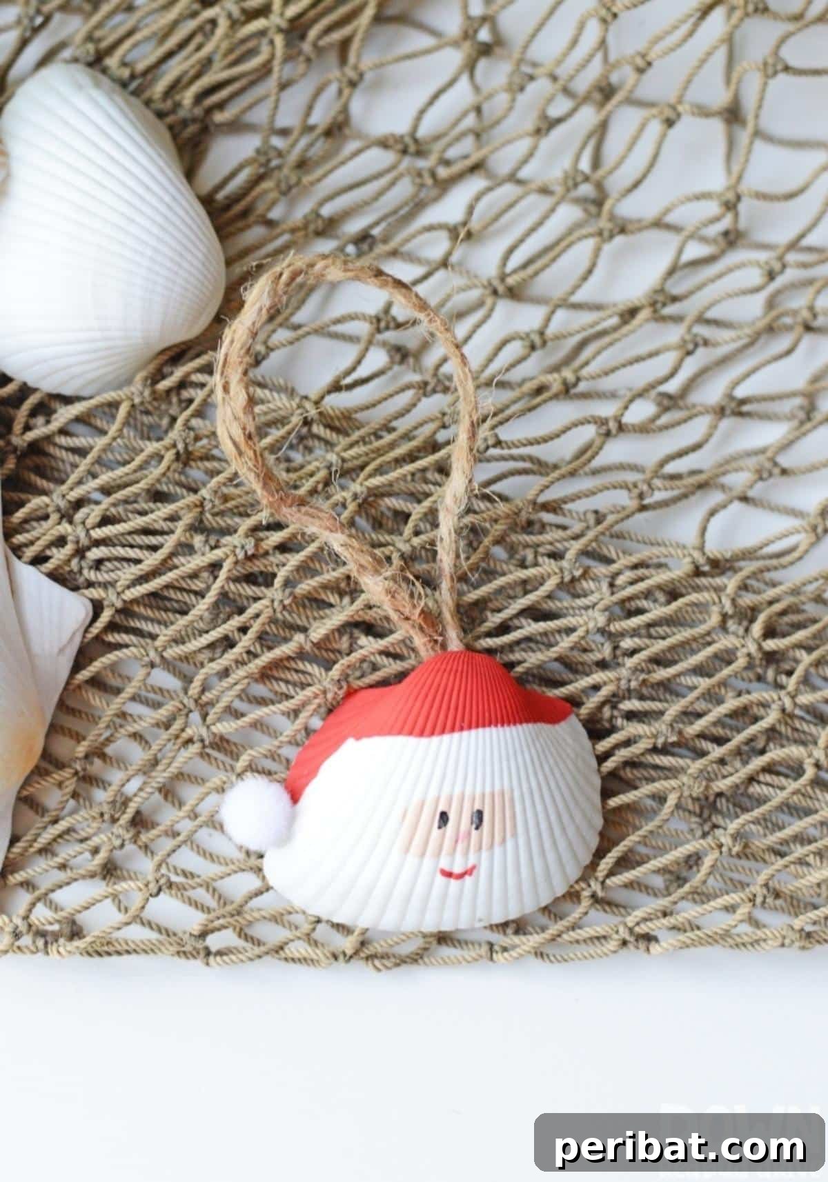DIY Santa Seashell Ornament