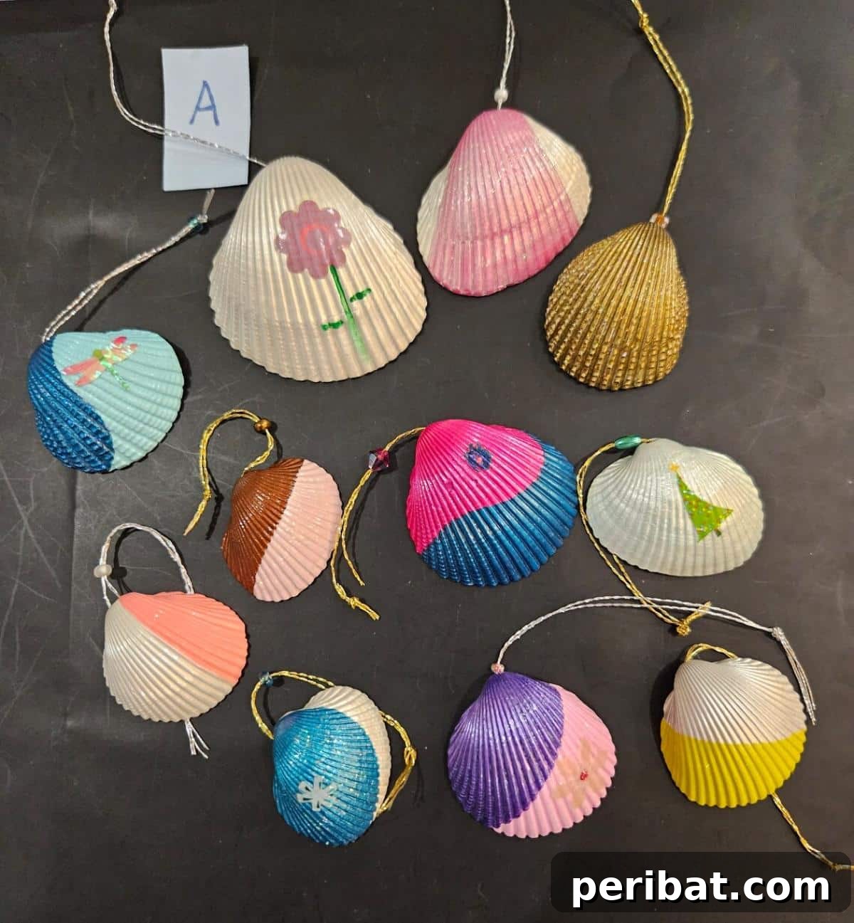 Hand Painted Sea Shells Ornaments