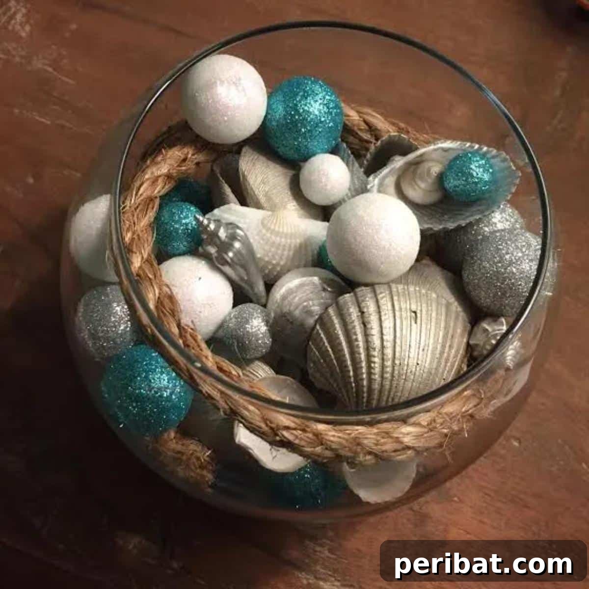 Painted Silver Seashells