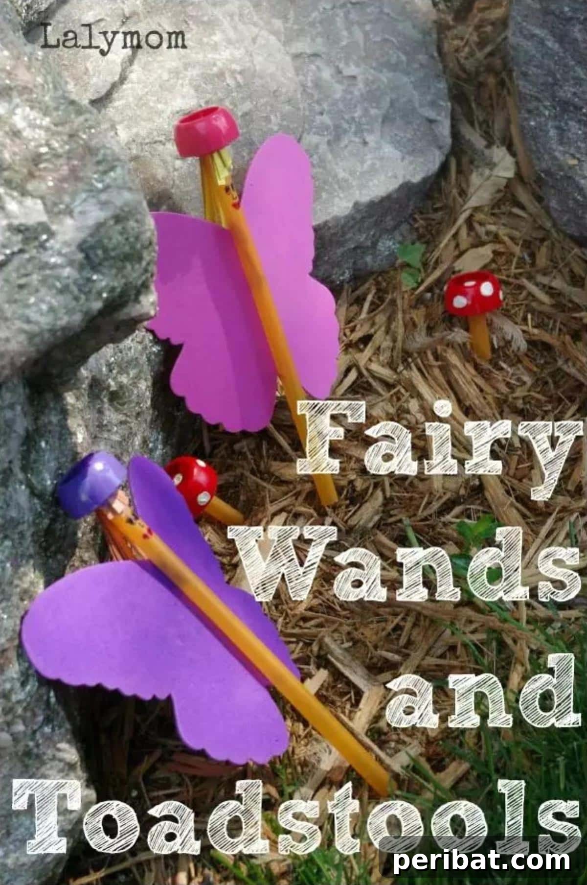 Whimsical Fairy Wands and matching Toadstools, perfect for a magical setting.