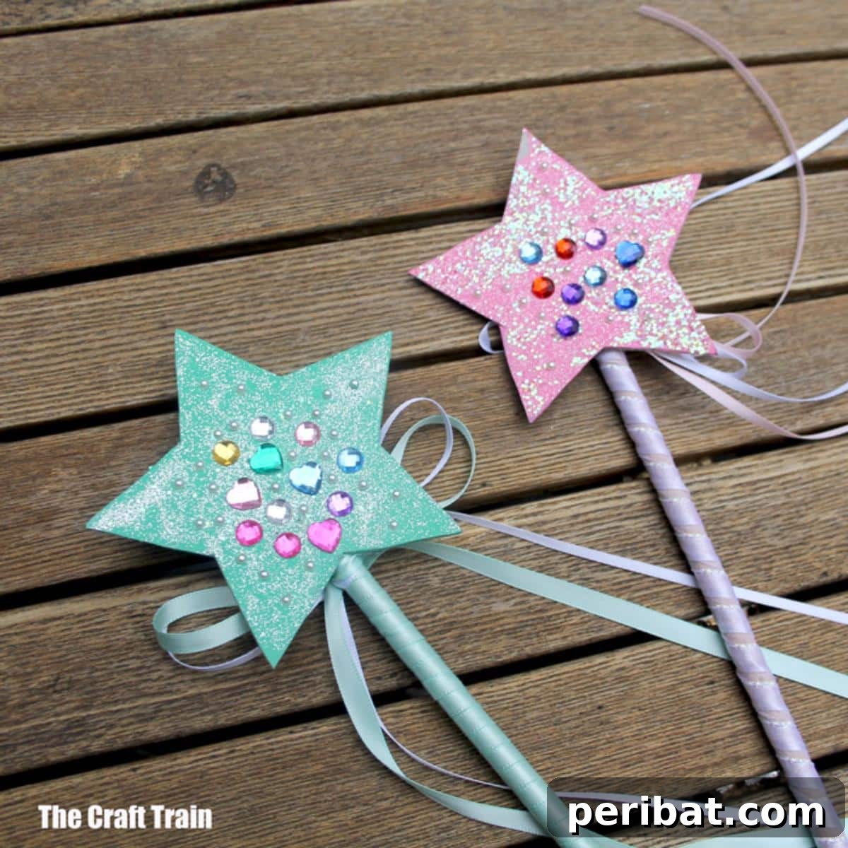Dazzling Sparkly Magic Wands, adorned with glitter and gems.