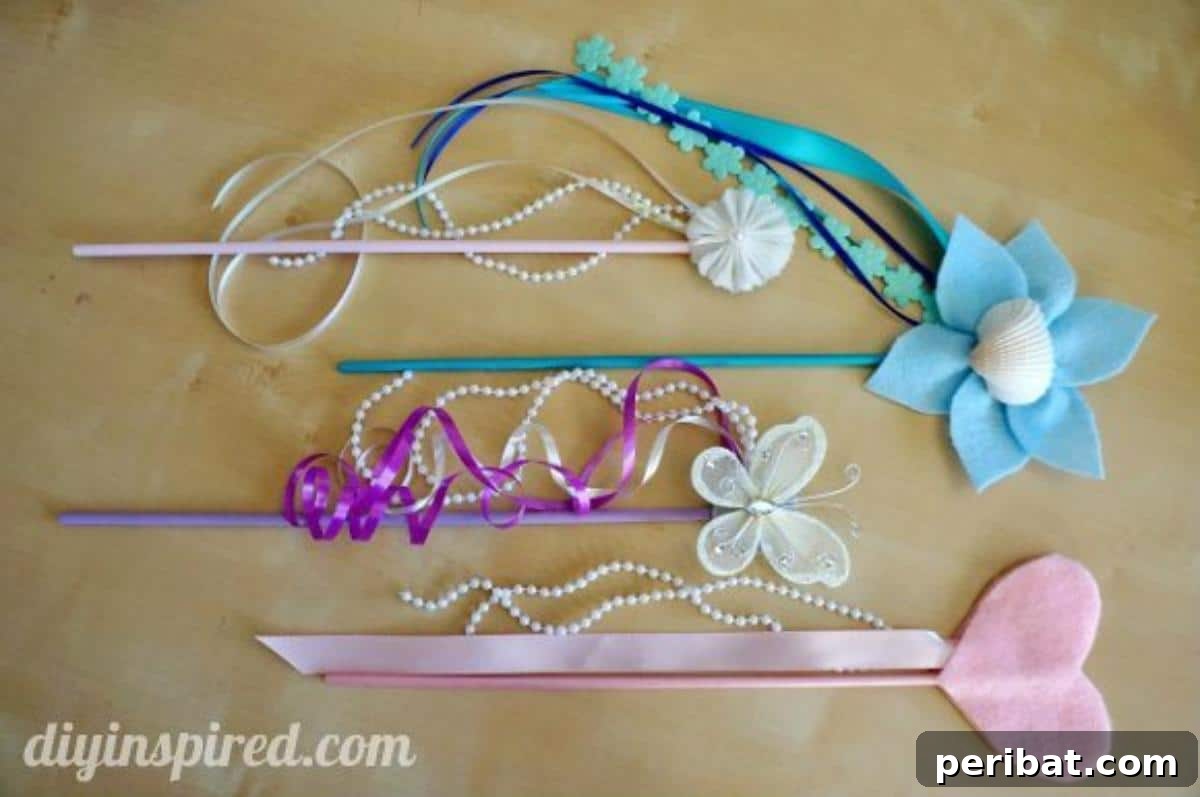 DIY Magical Fairy Wands, inspired by Pottery Barn Kids designs.