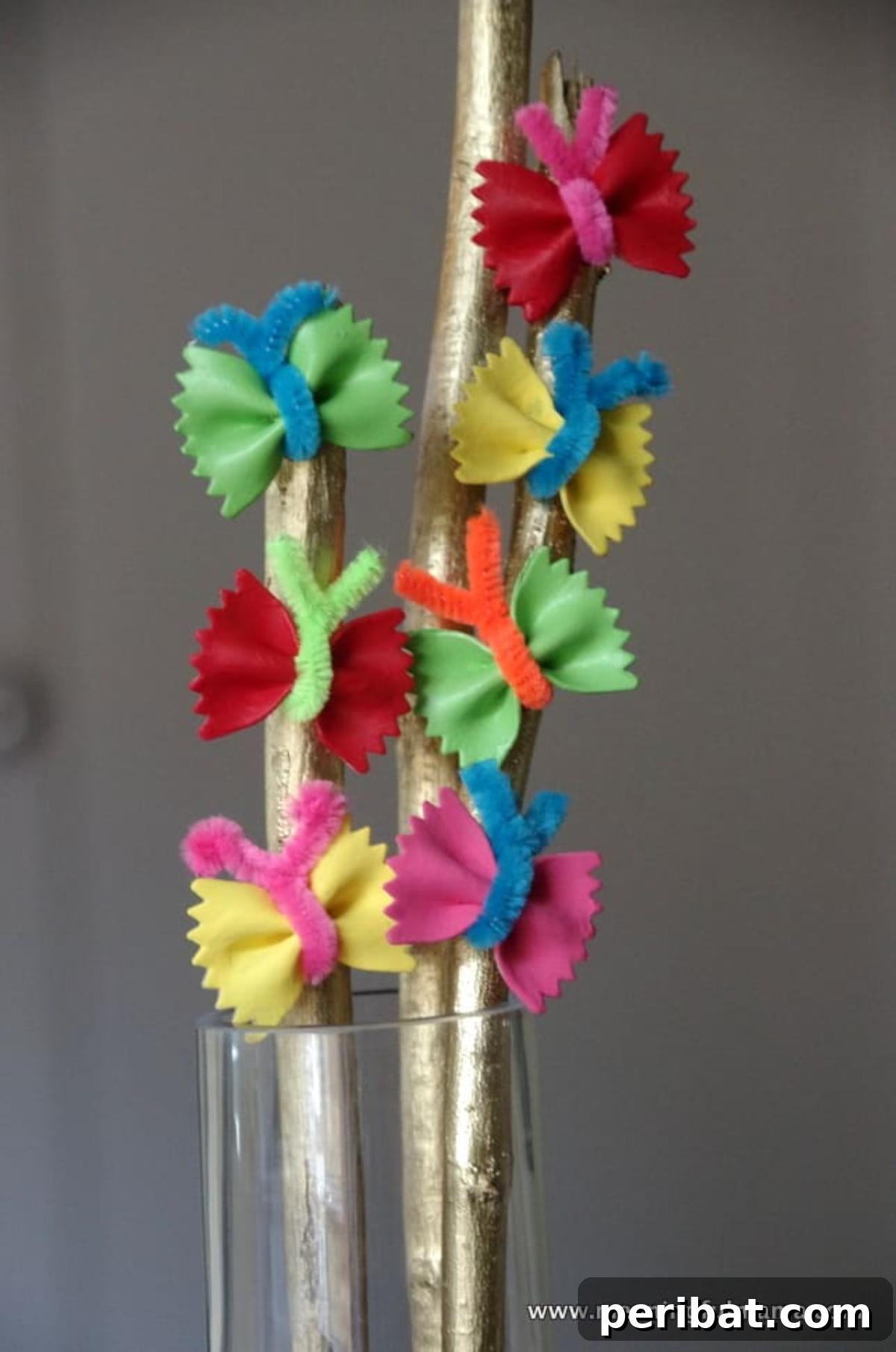 Playful Garden Fairy Butterfly Pasta Wands, vibrant and colorful.