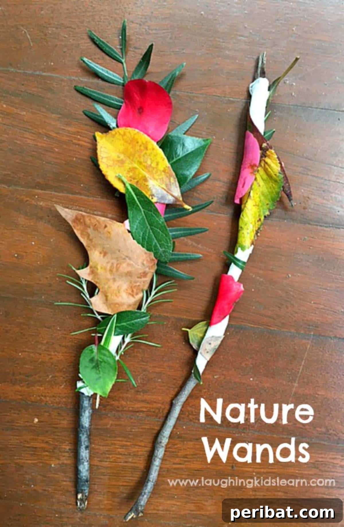 Whimsical Nature Wands, perfect for inspiring outdoor imaginative play.