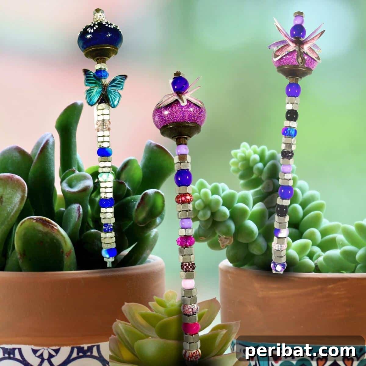 Intricately designed Fairy Bead Wands, bursting with vibrant colors.