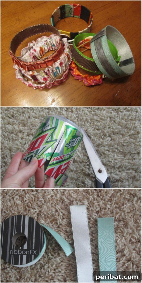 Beyond the Bin Brilliant Soda Can Projects 5 Assortment of colorful bracelets made from recycled soda cans, featuring patterns