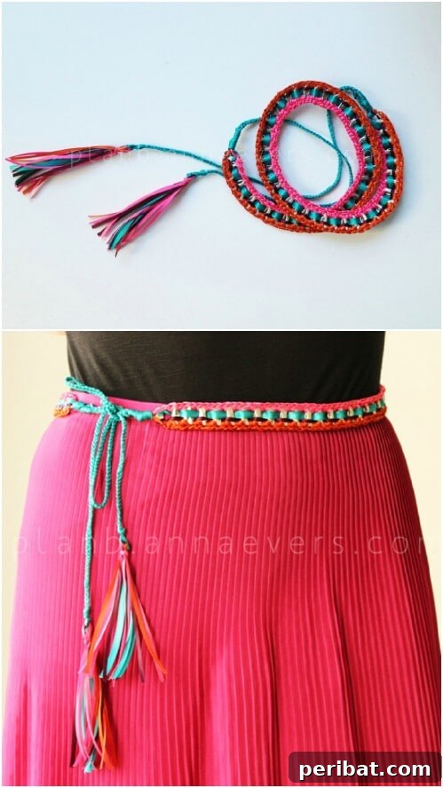 Beyond the Bin Brilliant Soda Can Projects 10 Fashionable belt made by weaving ribbon through numerous soda can tabs