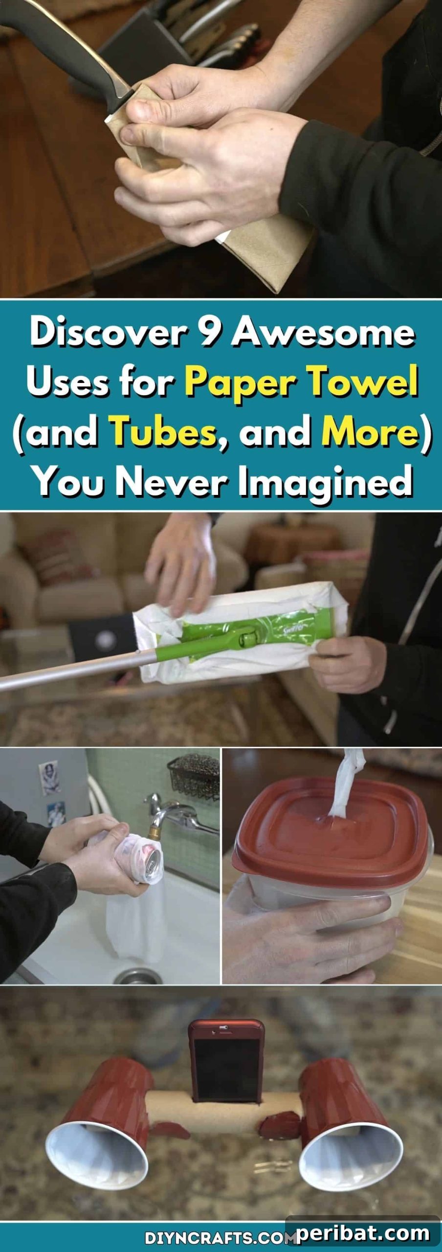 Kağıt Havlu ve Ruloları İçin Akıl Almaz 9 Fikir 2 Discover 9 Awesome Uses for Paper Towel (and Tubes, and More) You Never Imagined pinterest image