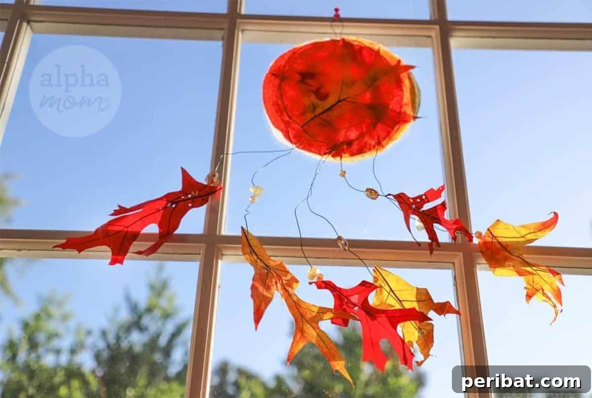 25 Sparkling Leaf Suncatcher Ideas for Fall 19 Suncatcher With Fall Leaves