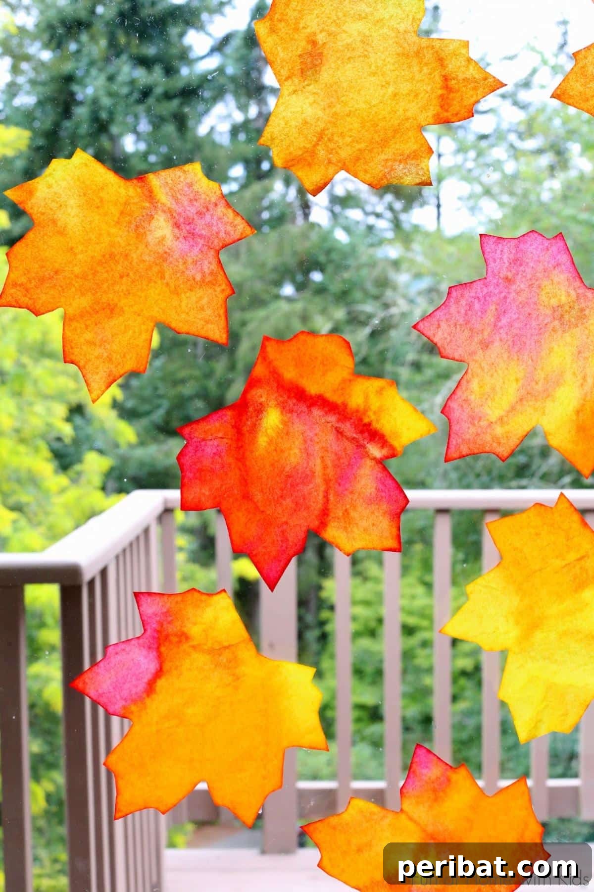25 Sparkling Leaf Suncatcher Ideas for Fall 7 Fall Window Art: Leaf Suncatchers