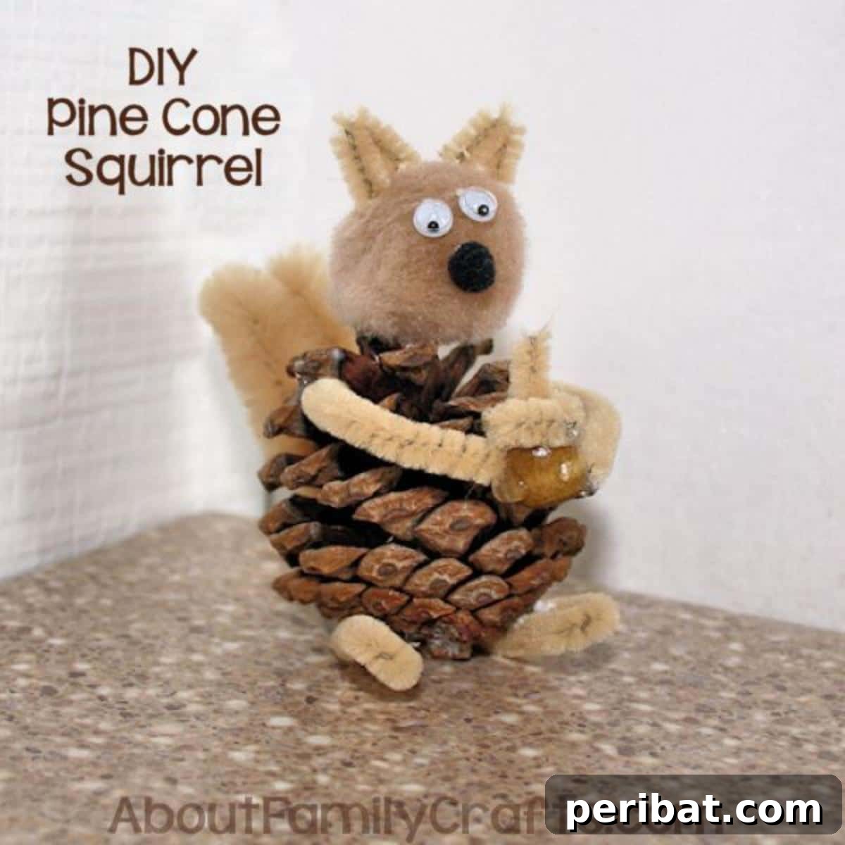DIY Pine Cone Squirrel