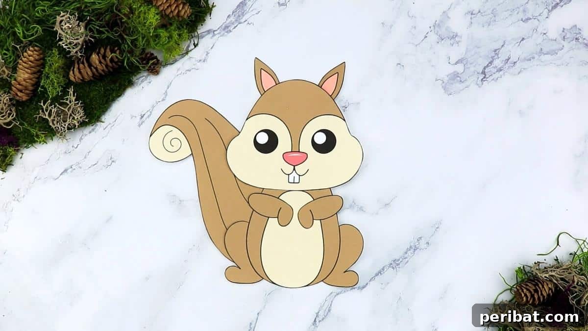 Cut and Paste Squirrel Craft for Kids