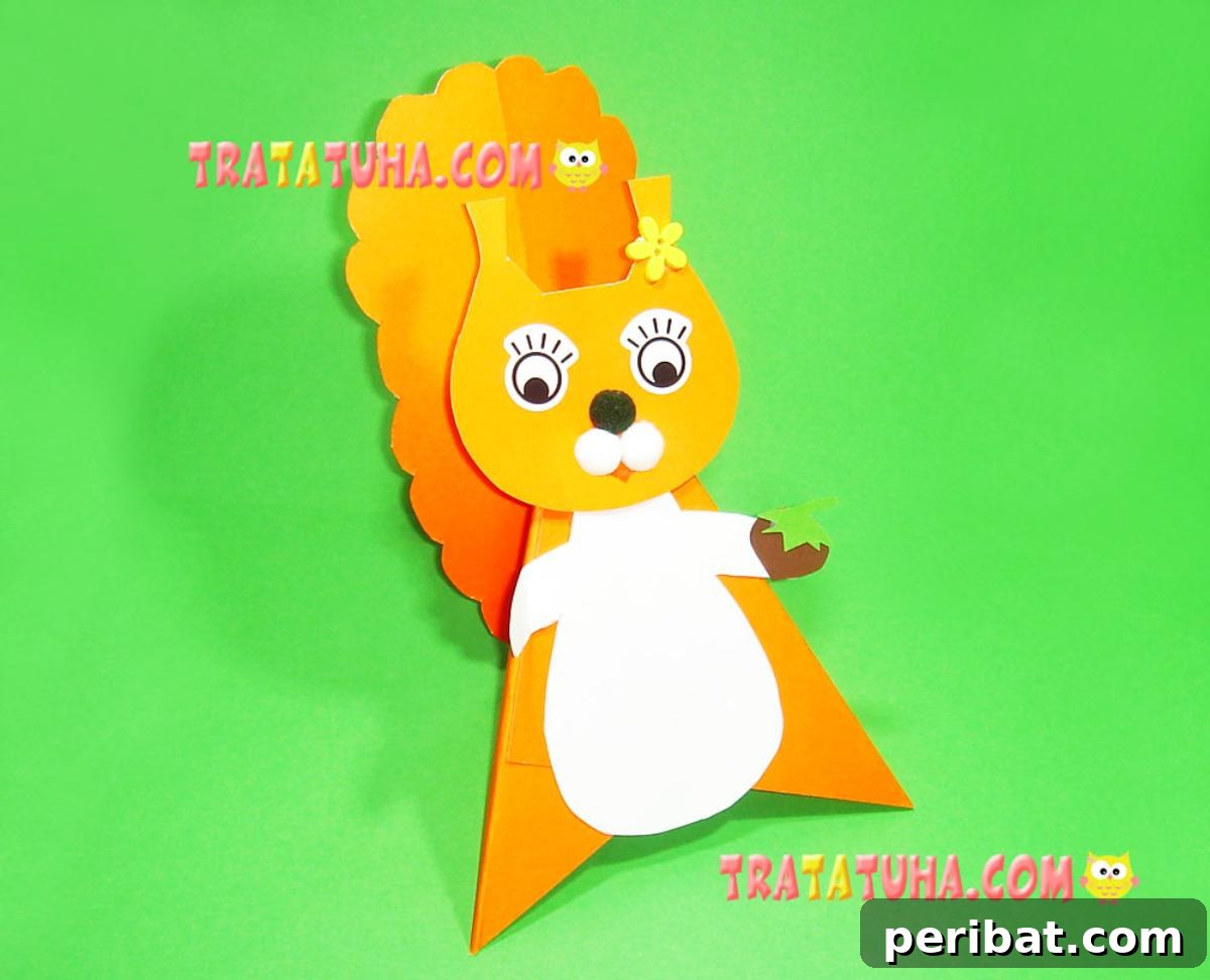 Paper Squirrel Craft for Kids