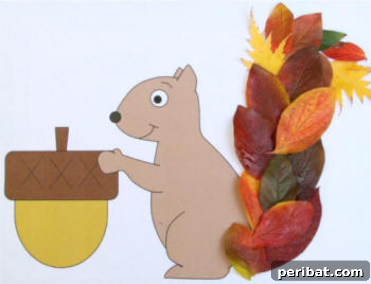 Leaf Squirrel Paper Craft