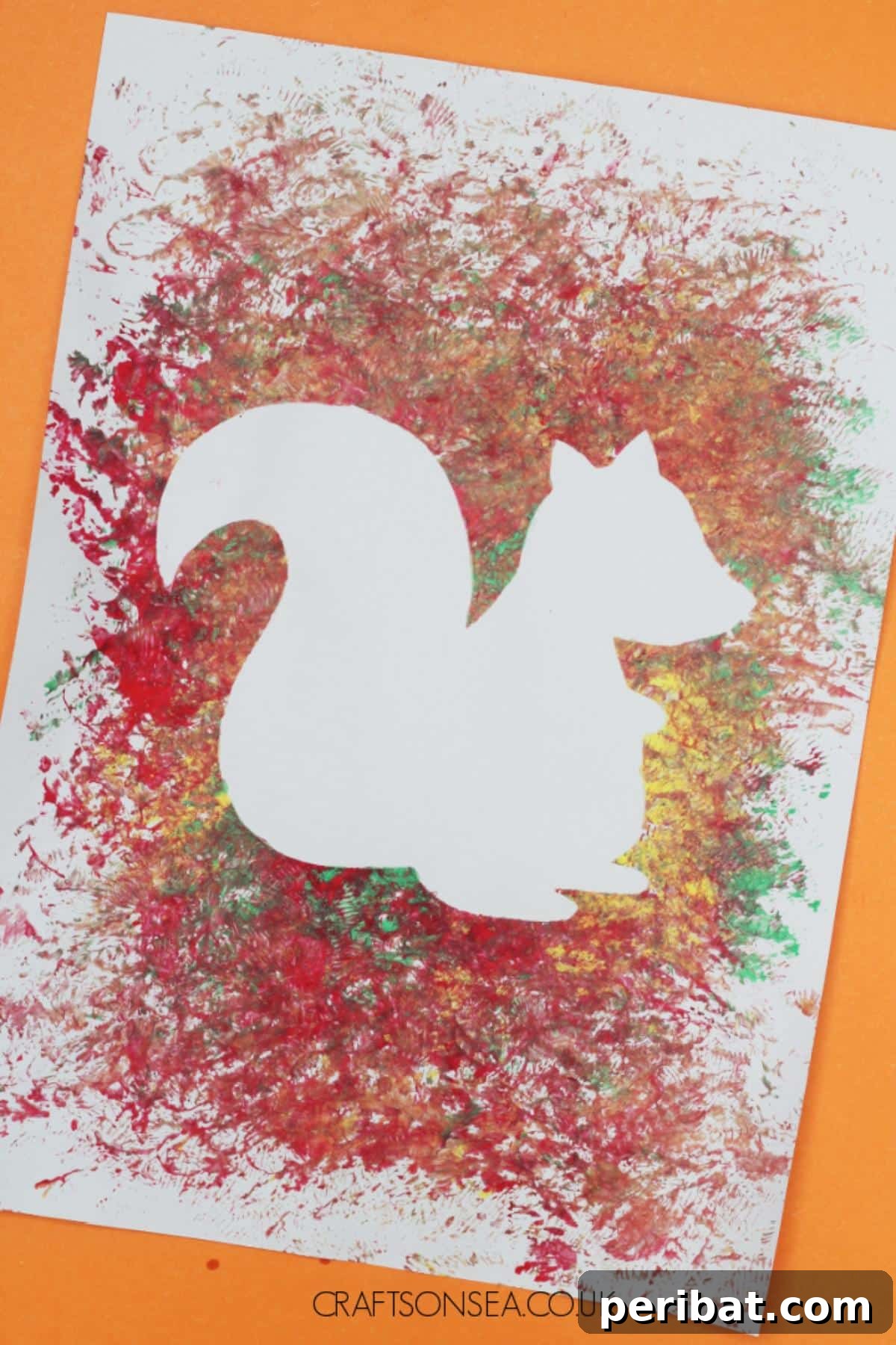 Resist Art Squirrel Craft