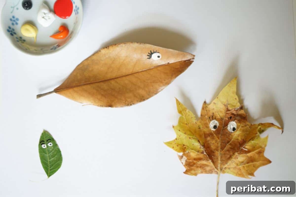 Adorable leaf critters, a fun fall craft idea transforming leaves into playful animals.