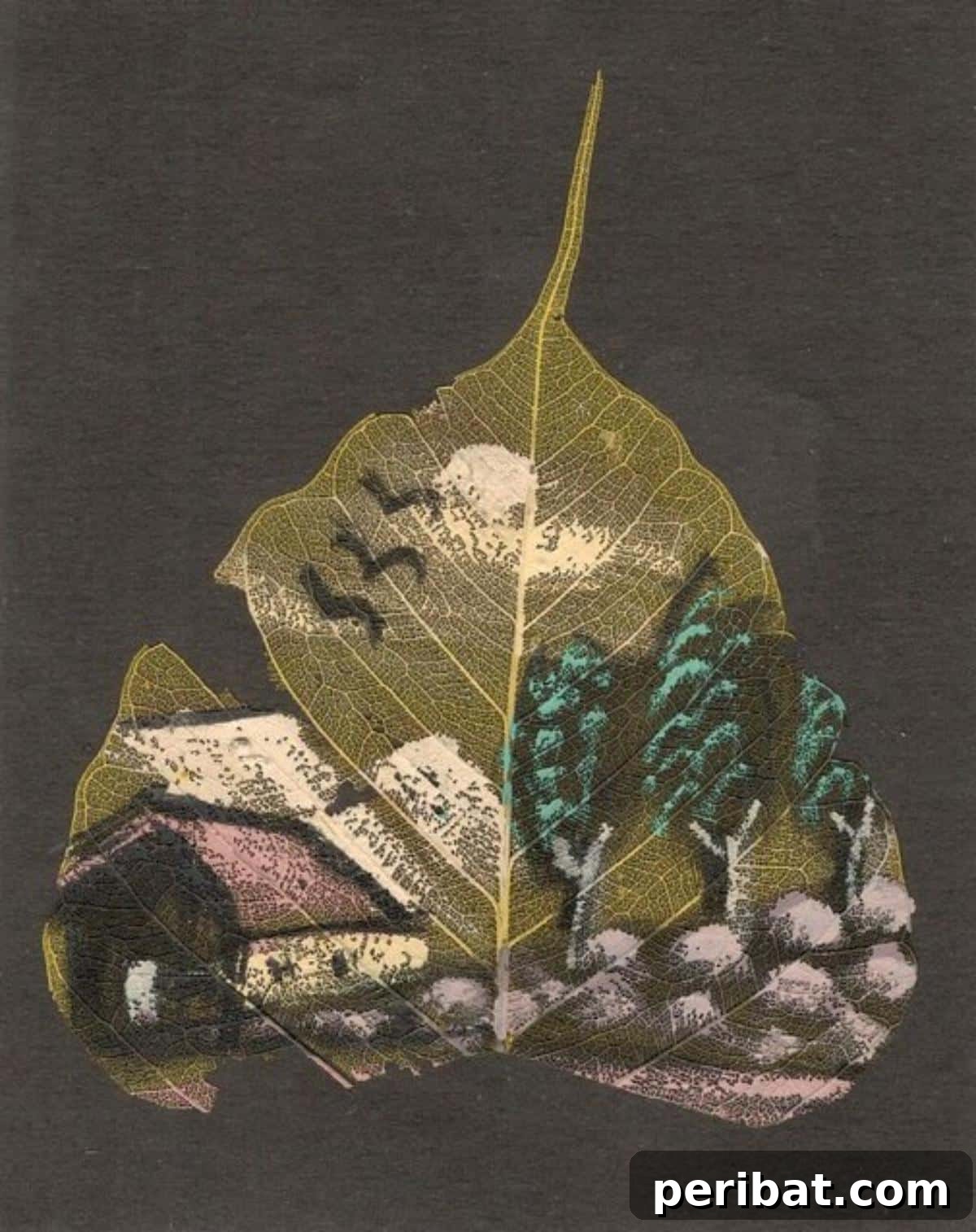 Exquisite Indian Peepal leaf miniature painting, a beautiful wall decorative art drawing.