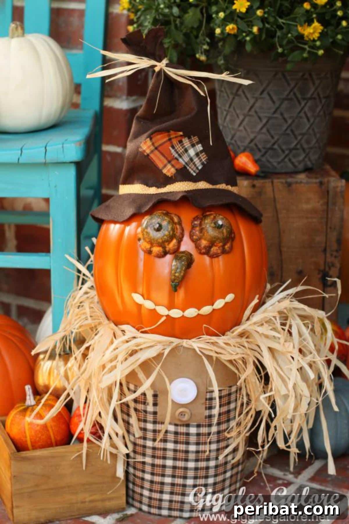 Whimsical Scarecrow Pumpkin Creations 4 Fall Pumpkin Scarecrow