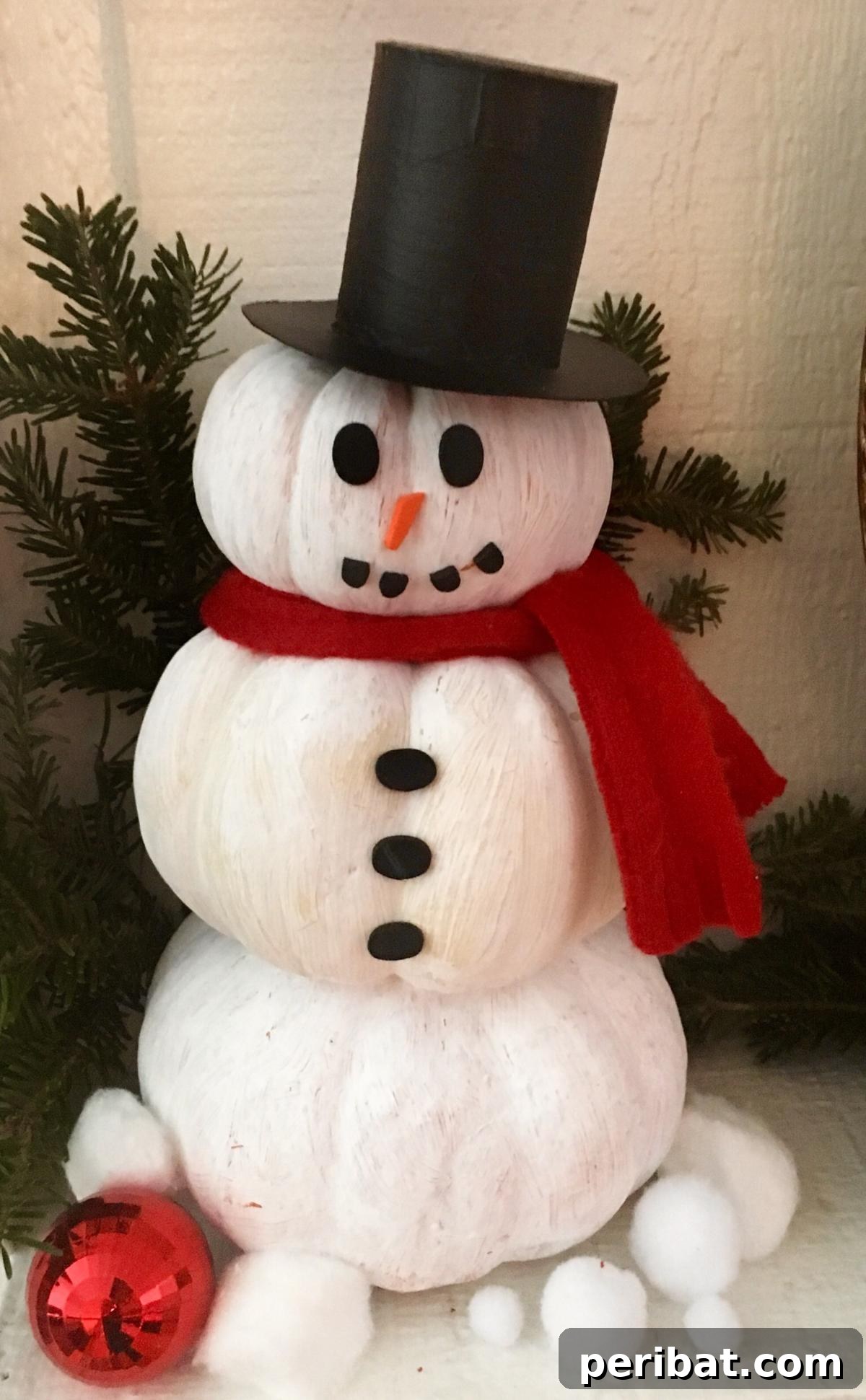 Deck the Gourds: 25 Christmas Pumpkin Painting Ideas 11 Festive Snowman Pumpkin