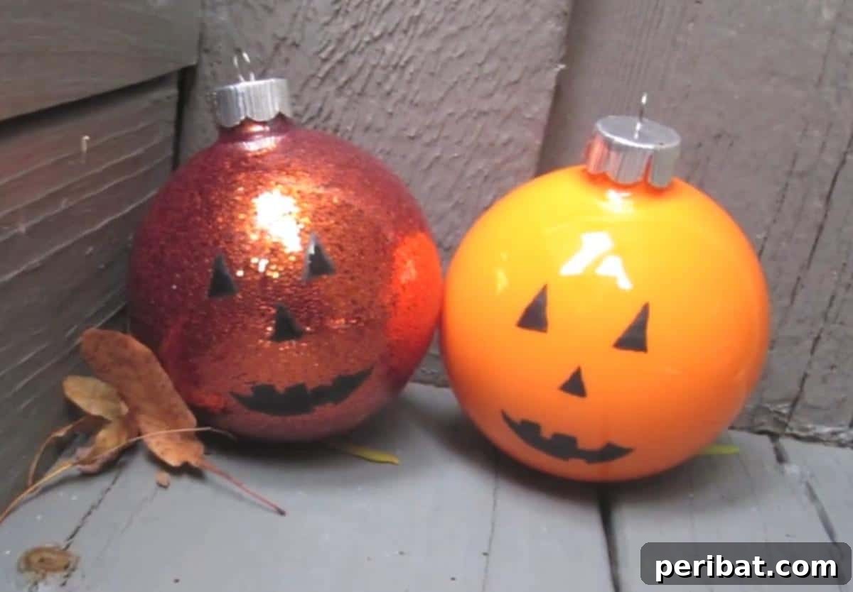 Deck the Gourds: 25 Christmas Pumpkin Painting Ideas 18 Paint and Glitter Pumpkin Ornaments