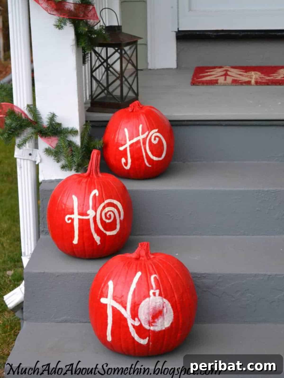 Deck the Gourds: 25 Christmas Pumpkin Painting Ideas 5 Christmas Pumpkins