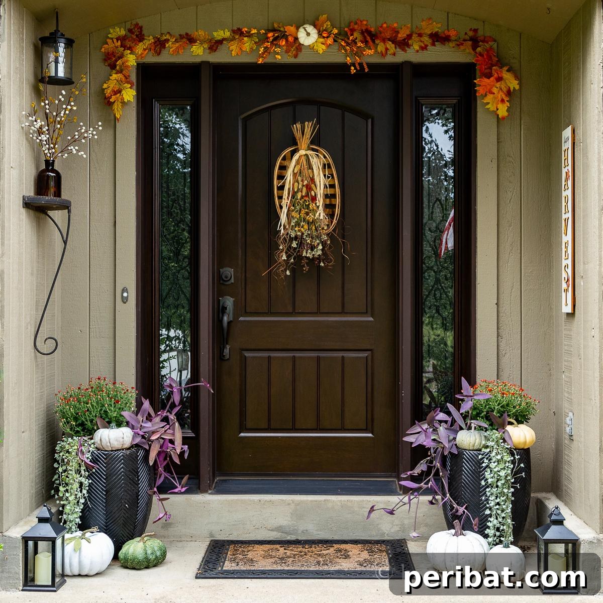 40 Dazzling Fall Front Door Designs 16 Fall Front Porch Decor