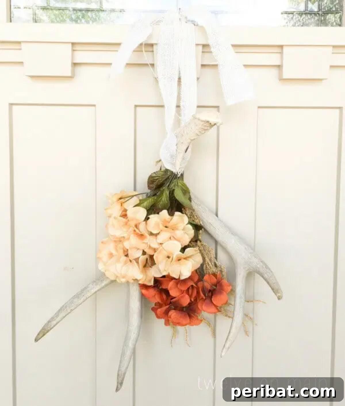 40 Dazzling Fall Front Door Designs 17 Easy Antler Wreath