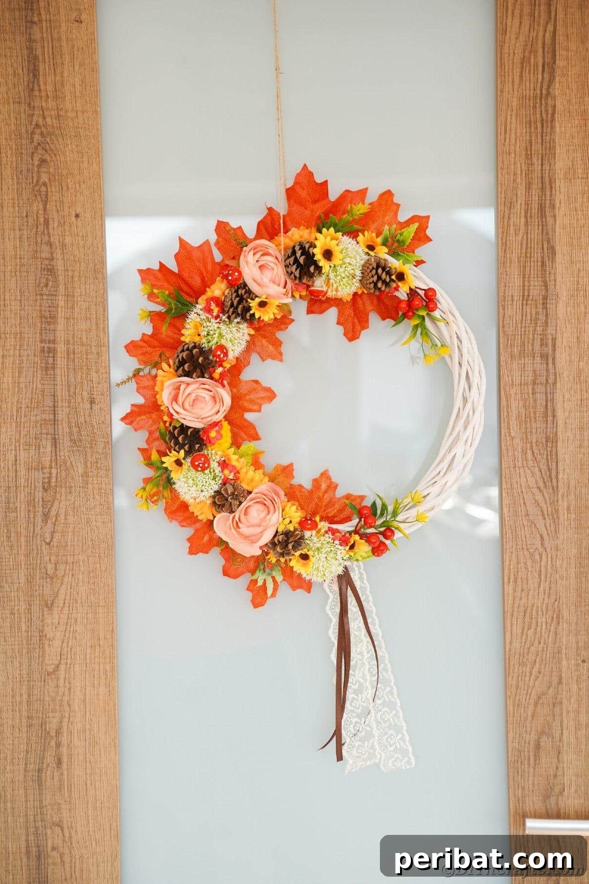 40 Dazzling Fall Front Door Designs 4 Gorgeous Fall Floral Pinecone Wreath Decor