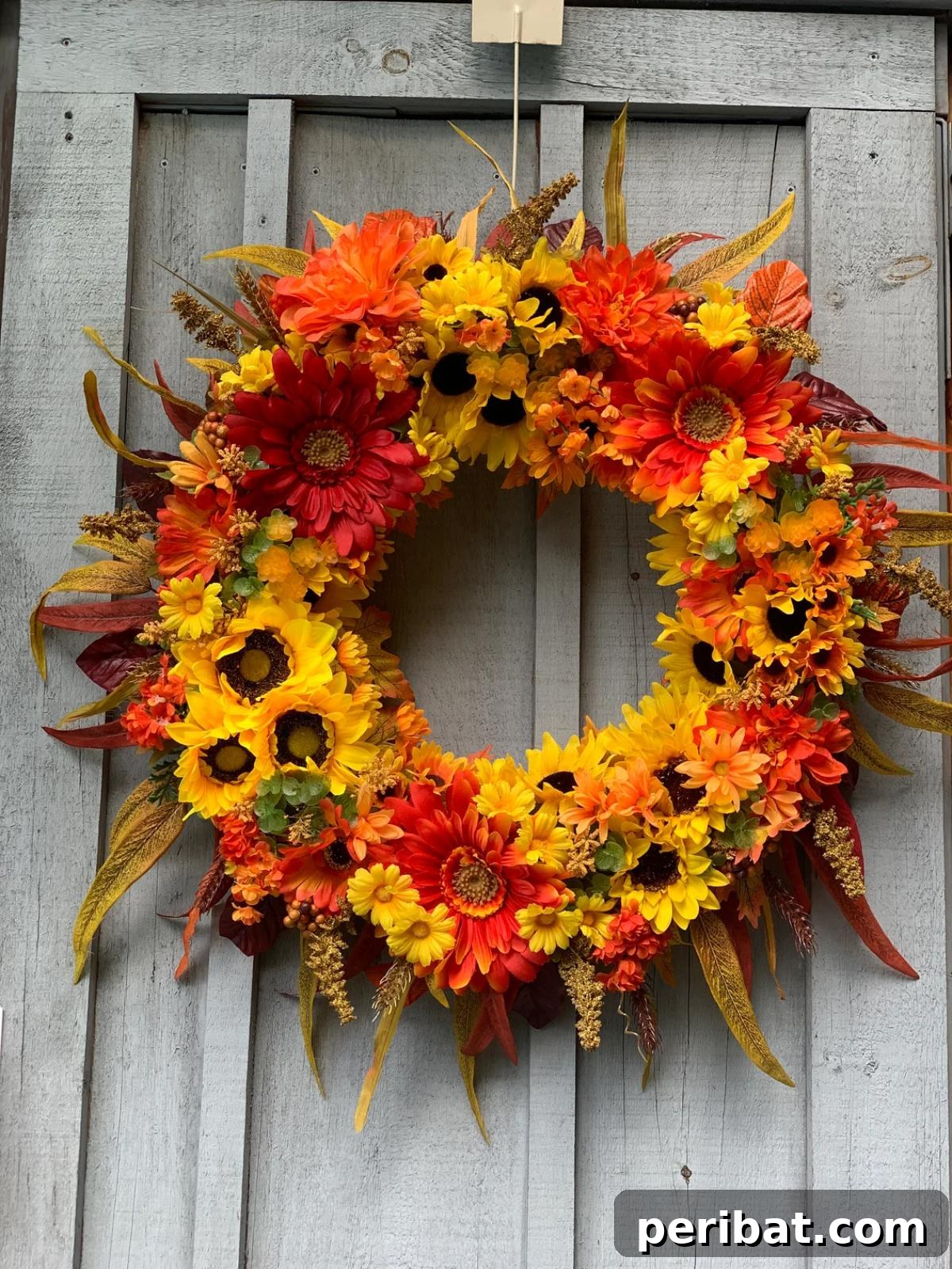 40 Dazzling Fall Front Door Designs 42 Autumn Wreath Fall Wreath Sunflower Wreath for Front Door