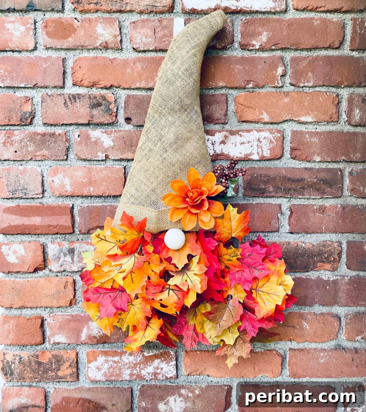 Whimsical Fall Gnome Wreath Inspirations 13 Dollar Store Fall Gnome Wreath, proving beautiful decor doesn't need to be expensive.