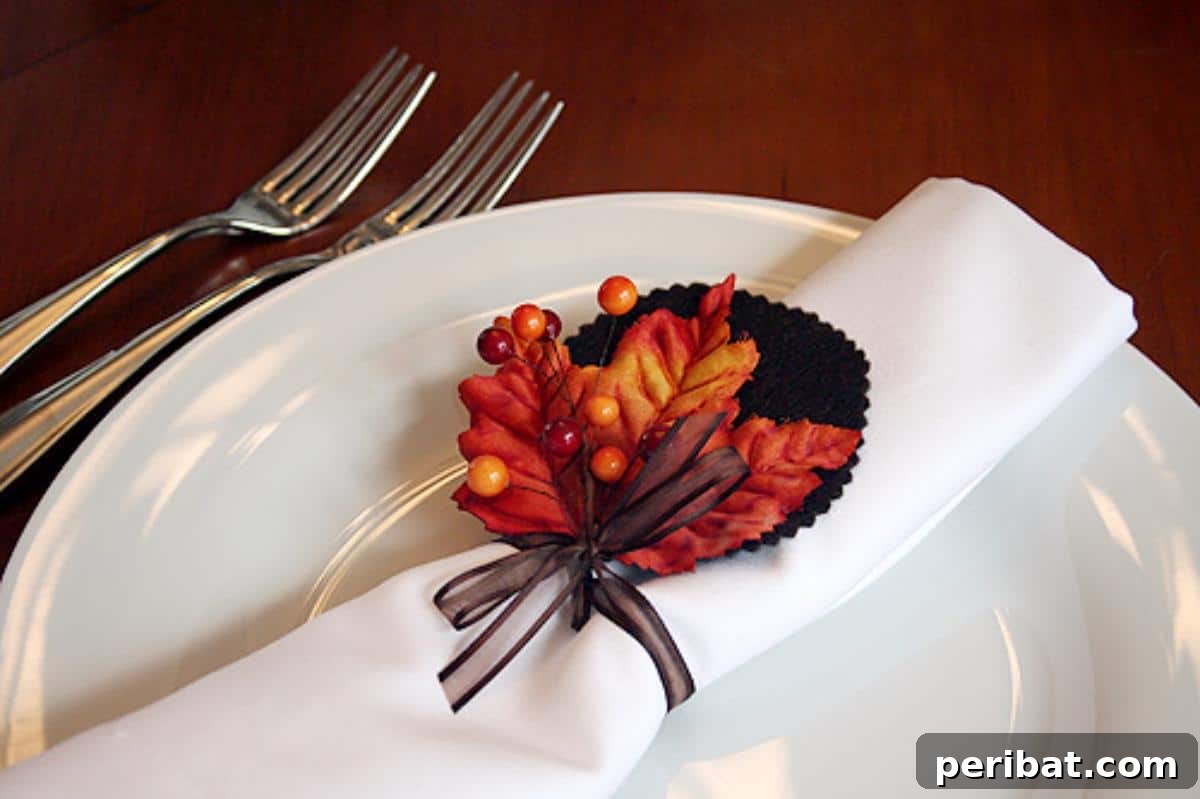 32 Creative Fall Napkin Ring Ideas 13 Autumn Leaves Napkin Ring