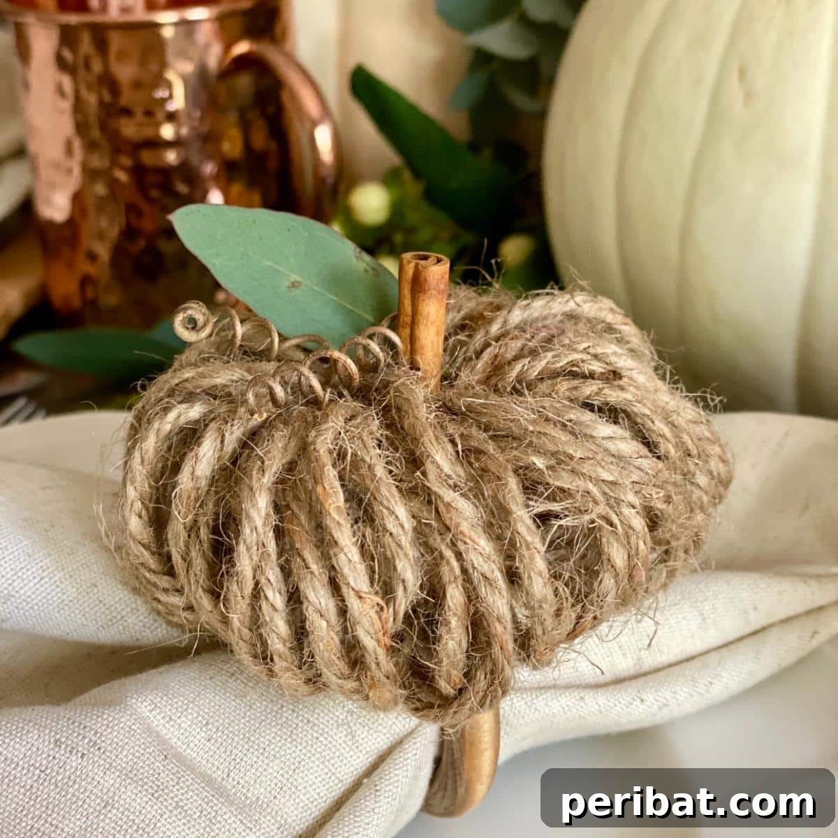 32 Creative Fall Napkin Ring Ideas 3 Twine Pumpkin Napkin Rings