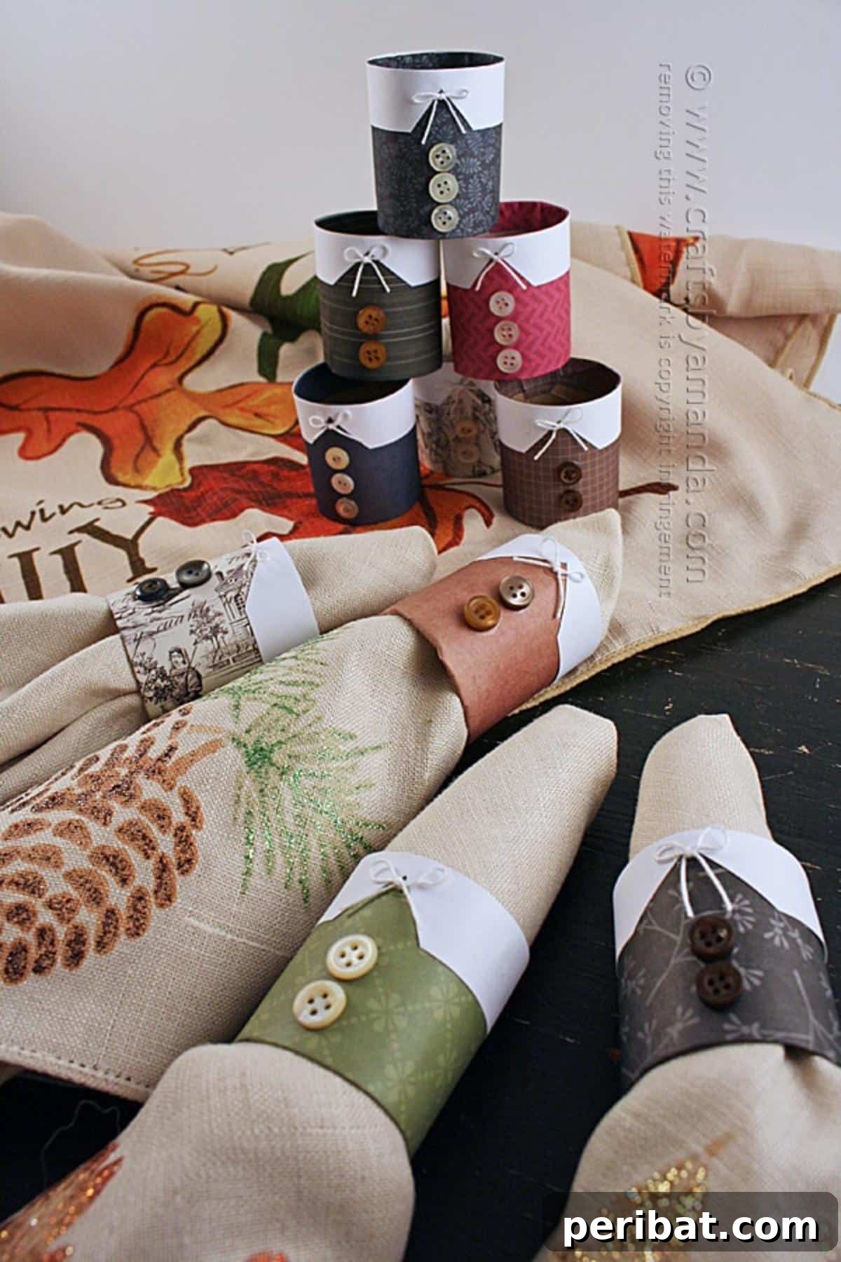 32 Creative Fall Napkin Ring Ideas 22 Pilgrim Thanksgiving Napkin Rings
