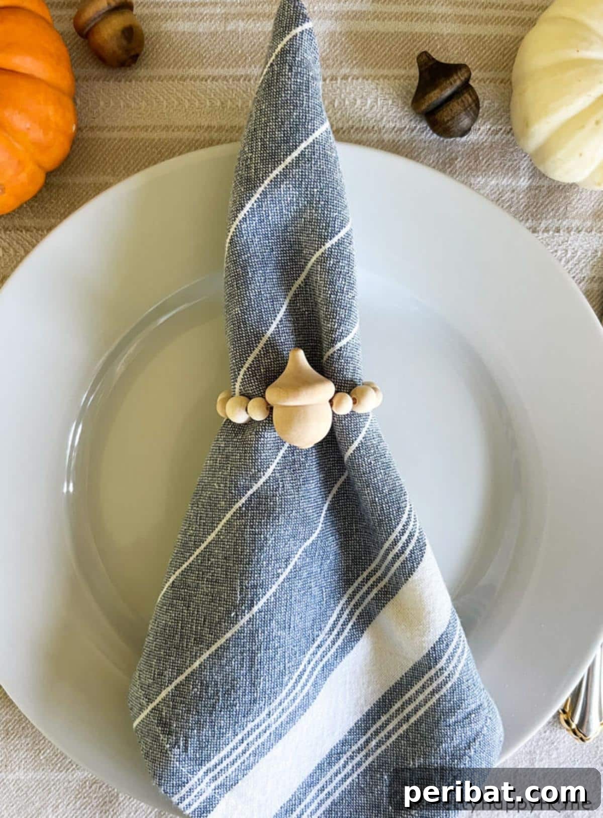 32 Creative Fall Napkin Ring Ideas 25 DIY Wood Acorn Napkin Ring