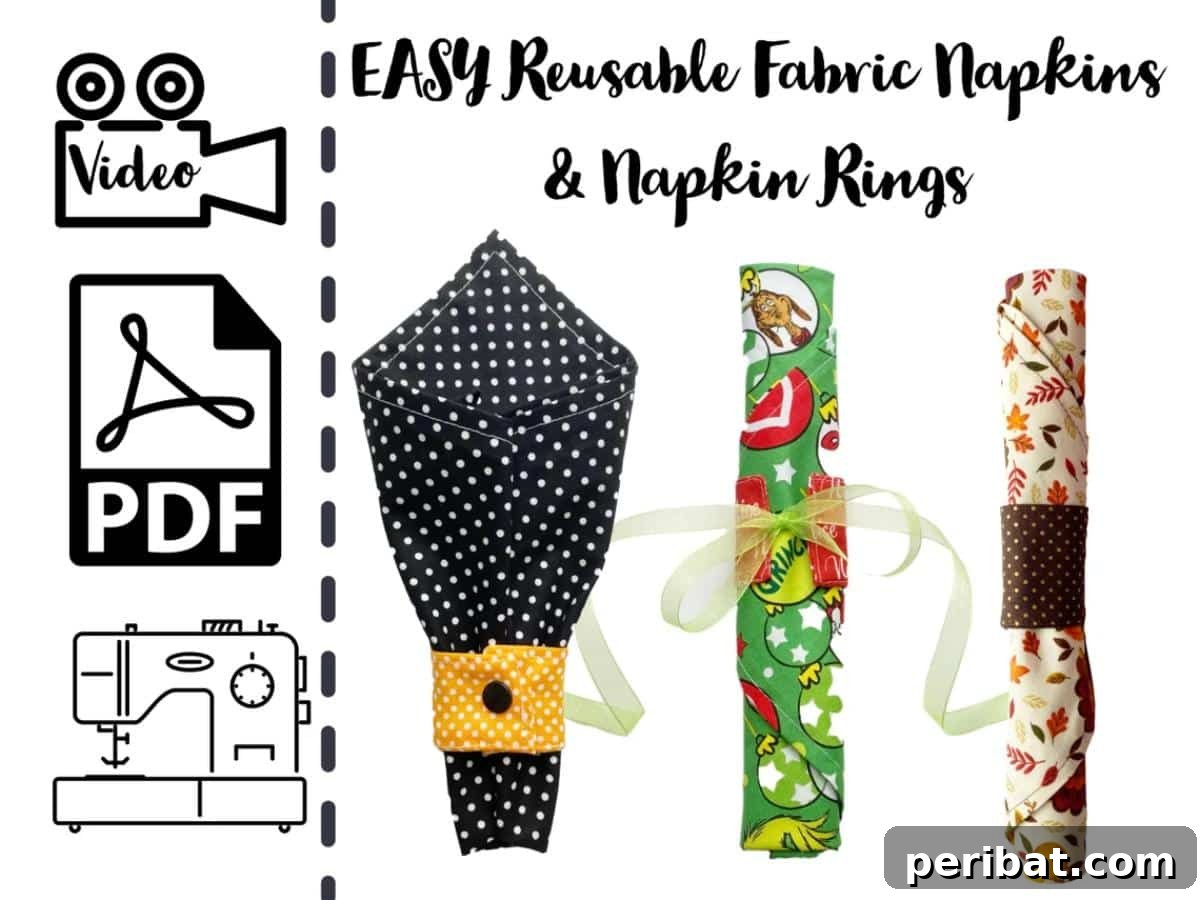 32 Creative Fall Napkin Ring Ideas 33 Easy Eco-Friendly Reusable Fabric & Rings Napkin Sewing Tutorial