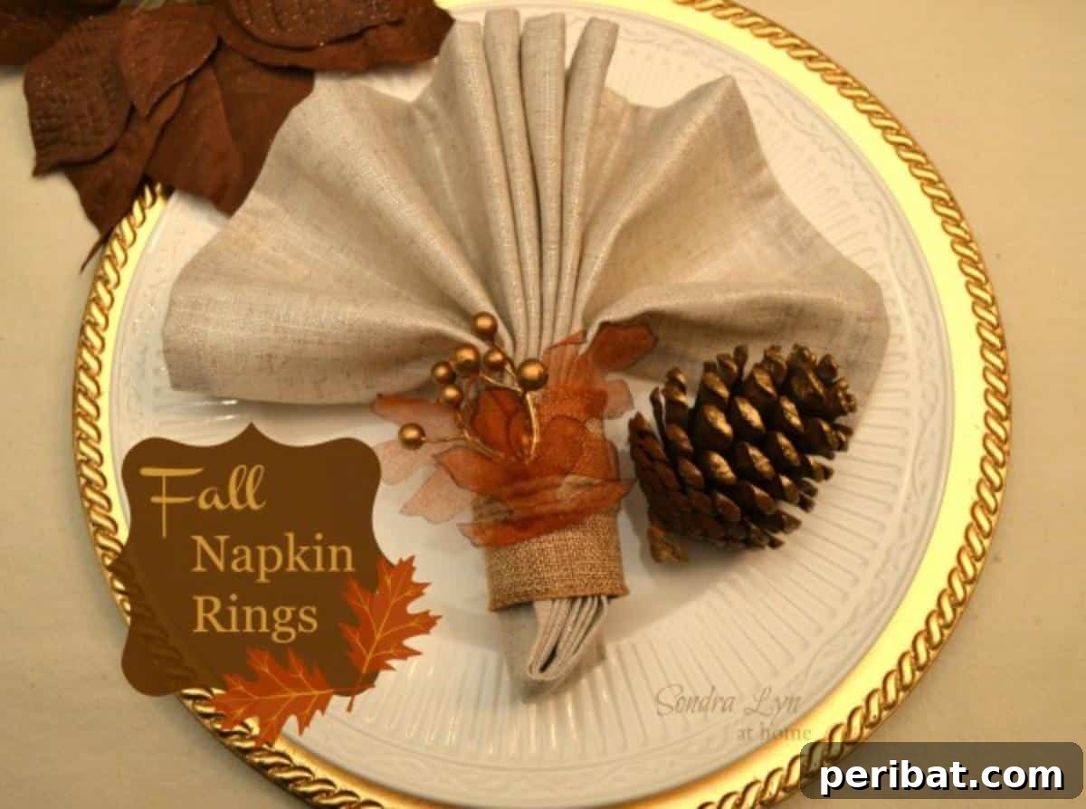 32 Creative Fall Napkin Ring Ideas 8 Fall Napkin Rings