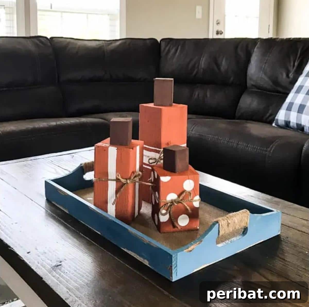 Simple Wooden Pumpkin Crafts for Autumn Decor 17 Collection of easy and adorable DIY wood pumpkins for charming fall accents.