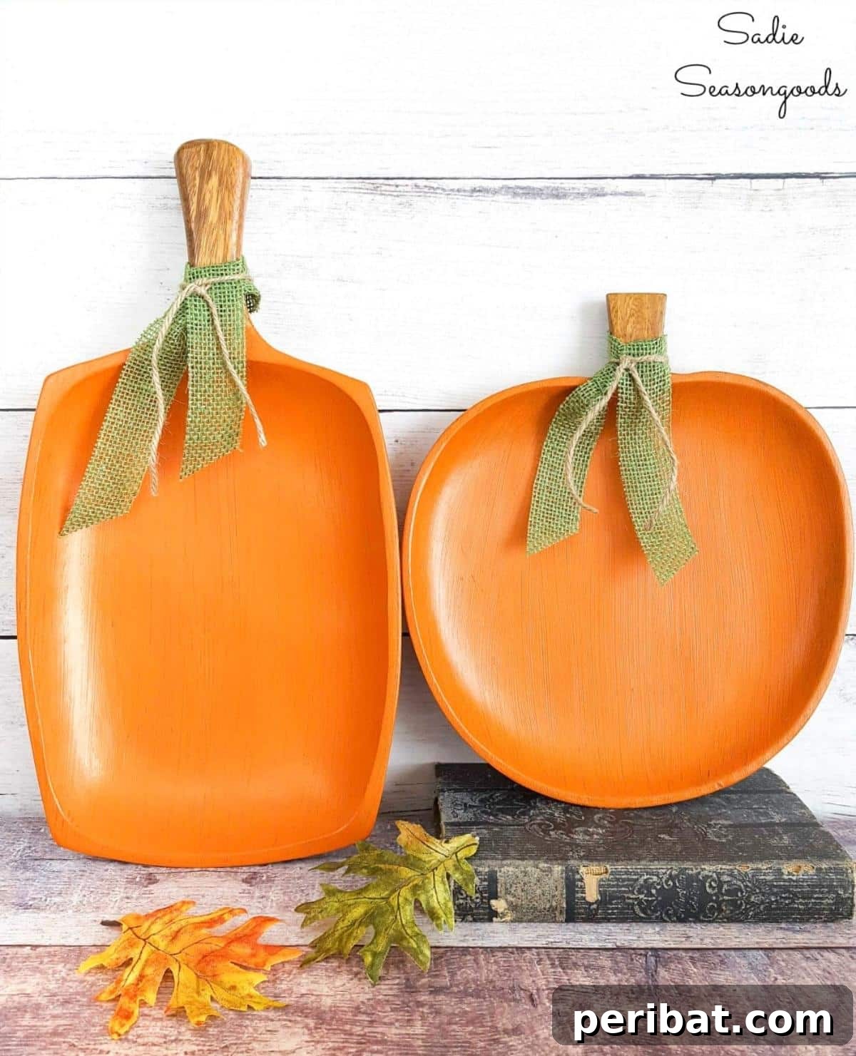 Simple Wooden Pumpkin Crafts for Autumn Decor 26 Cozy painted wood pumpkins for homely fall decor accents.