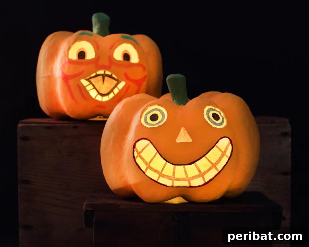 33 Creative Paper Mache Pumpkin Ideas 30 Elegant 1920s Style Paper Mache Halloween Pumpkins, lending retro flair and nostalgic charm to holiday decor.