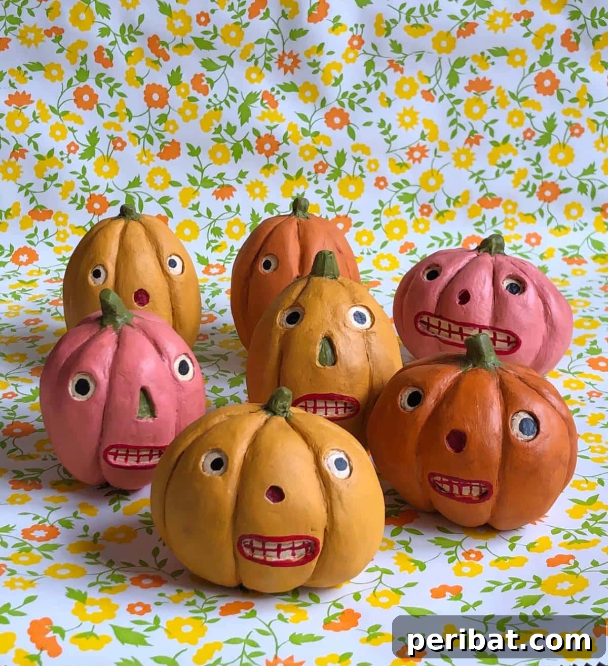 33 Creative Paper Mache Pumpkin Ideas 35 A cluster of adorable Mini Paper Mache Pumpkins, excellent for detailed festive displays or thoughtful handmade gifts.