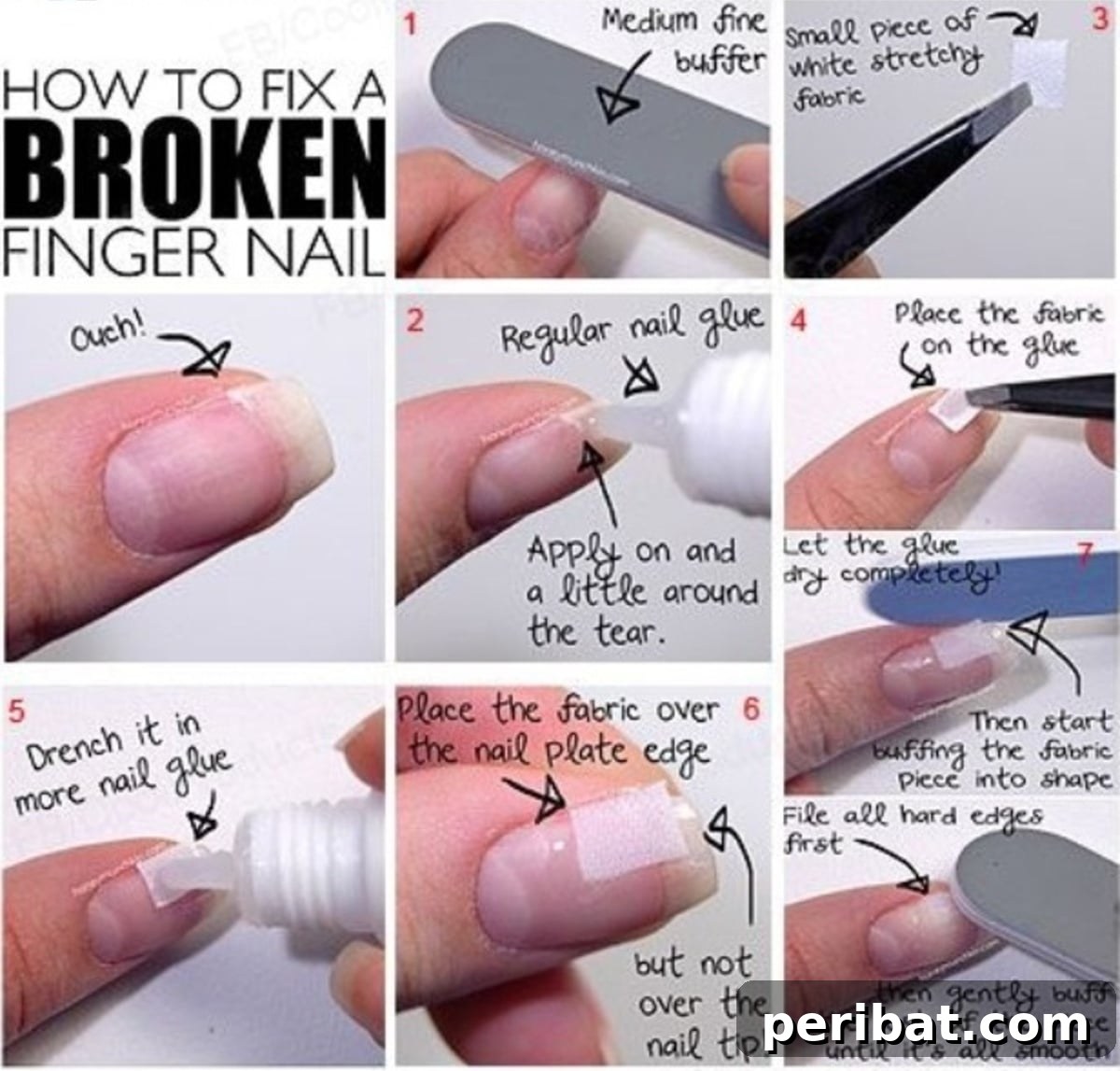 Instant Nail Repair: Quick DIY Solutions for Cracks and Breaks 3 How to repair a broken fingernail collage.