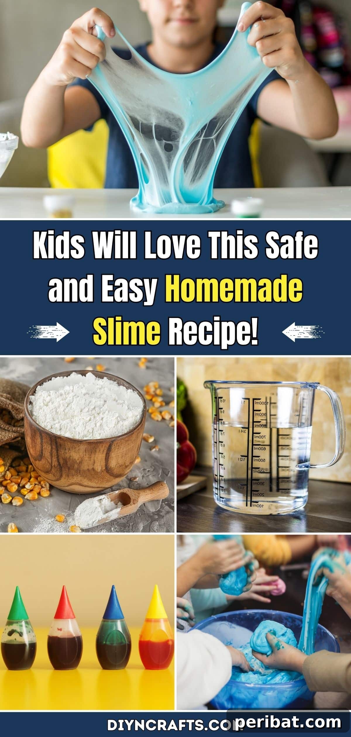 Kids Will Love This Safe and Easy Homemade Slime Recipe! pinterest image