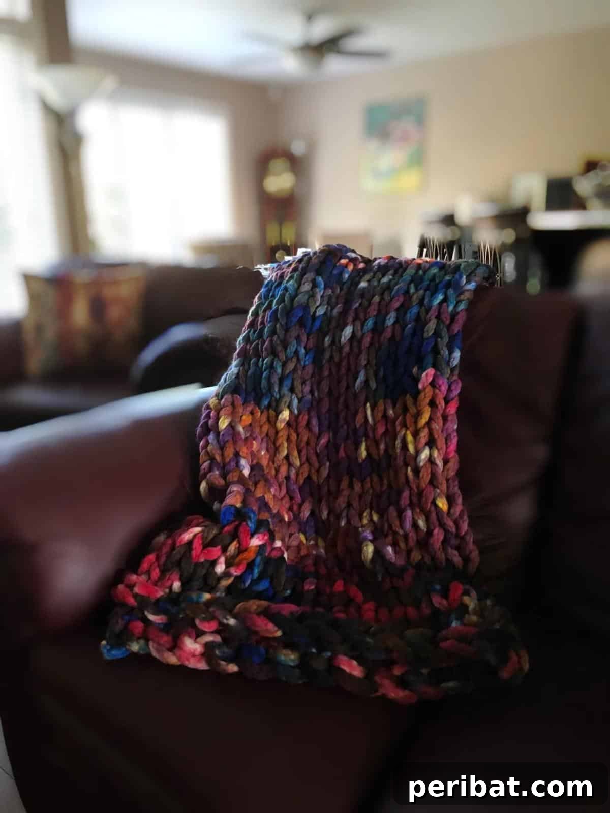 28 Soothing DIY Weighted Blanket Projects 17 A rustic and charming Hand Sewn DIY Weighted Blanket, showcasing the beauty of traditional crafting techniques.