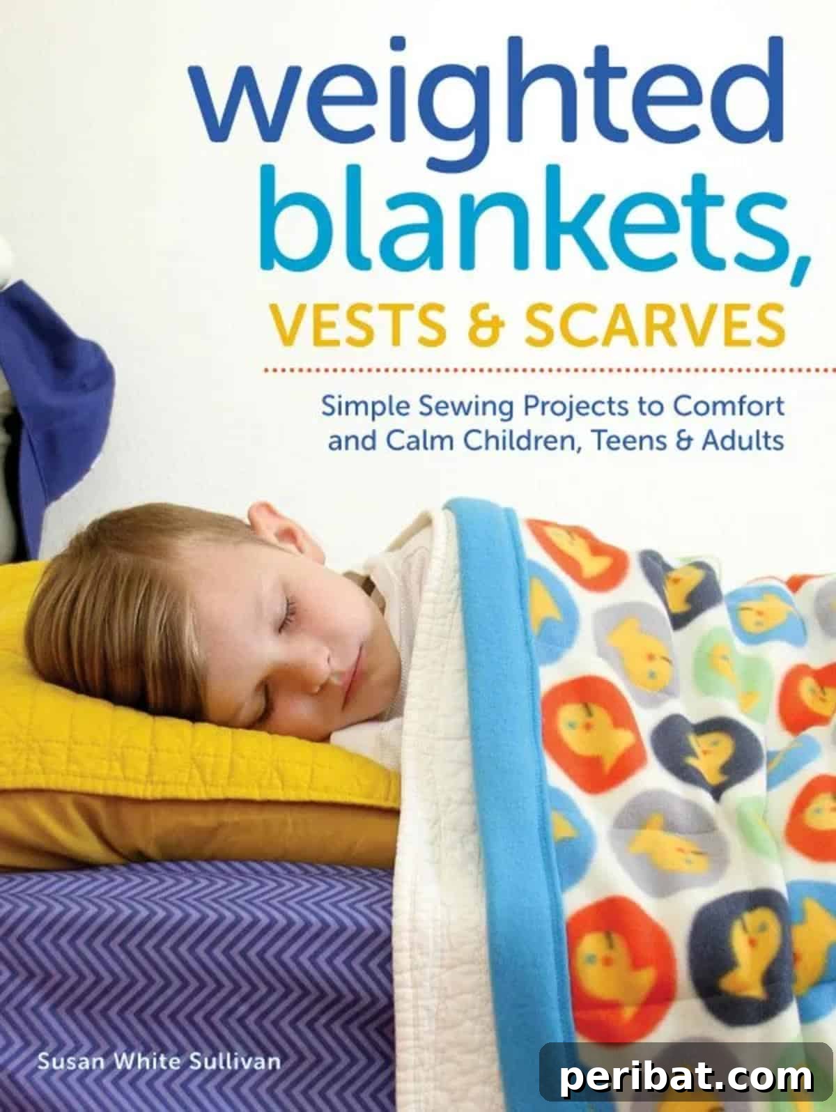 28 Soothing DIY Weighted Blanket Projects 20 A beautifully Simple Weighted Blanket with Custom Stitching, adding a unique, handmade detail to its comforting design.