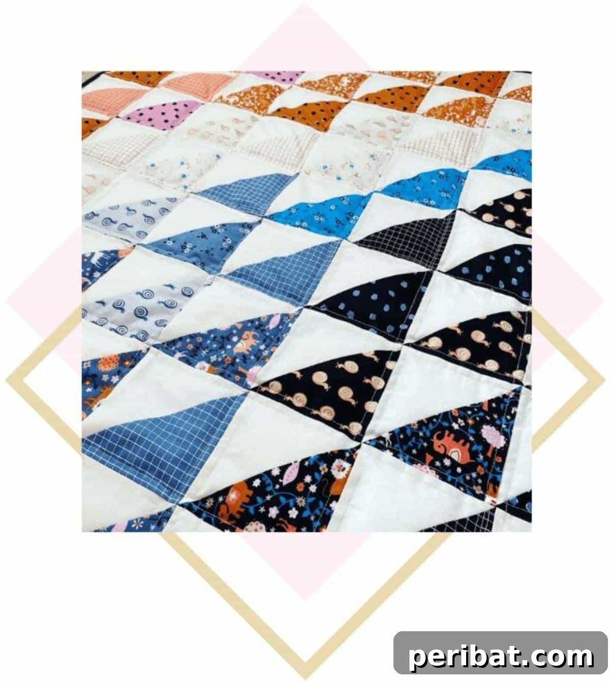 28 Soothing DIY Weighted Blanket Projects 3 A close-up image of a beautifully textured DIY Weighted No-Sew Quilted Blanket, featuring distinct fabric squares.