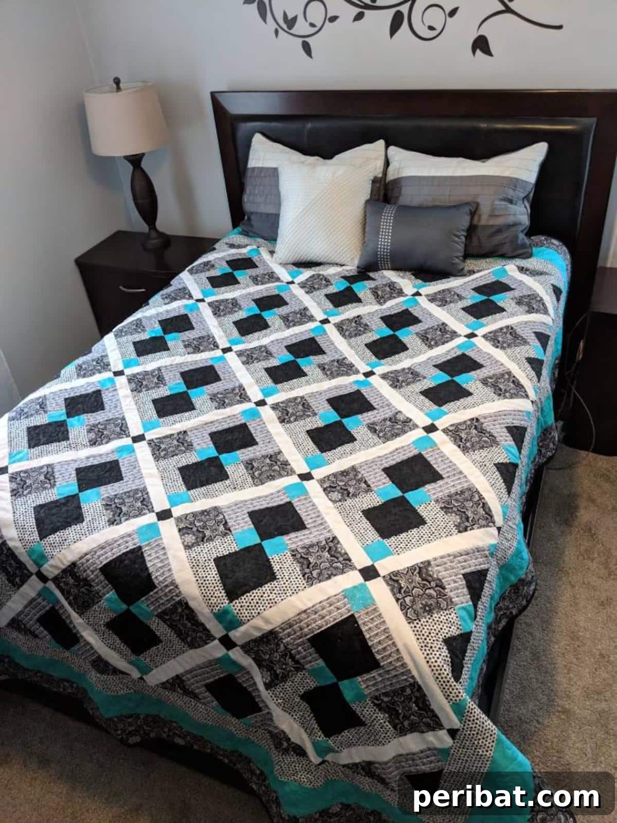 28 Soothing DIY Weighted Blanket Projects 26 An intricate Disappearing Nine-Patch Queen Size Quilt pattern, demonstrating how simple squares can transform into complex designs.