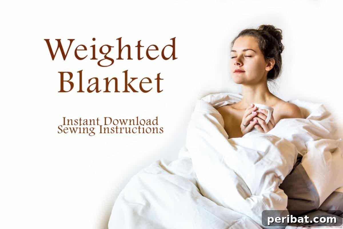 28 Soothing DIY Weighted Blanket Projects 29 Clear and encouraging Weighted Blanket Sewing Instructions for First-Timers, making the process accessible and simple.