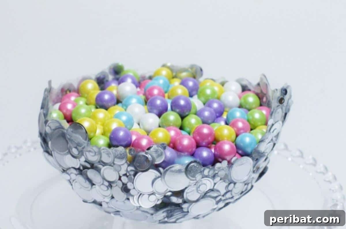 DIY Metallic Confetti Bowl