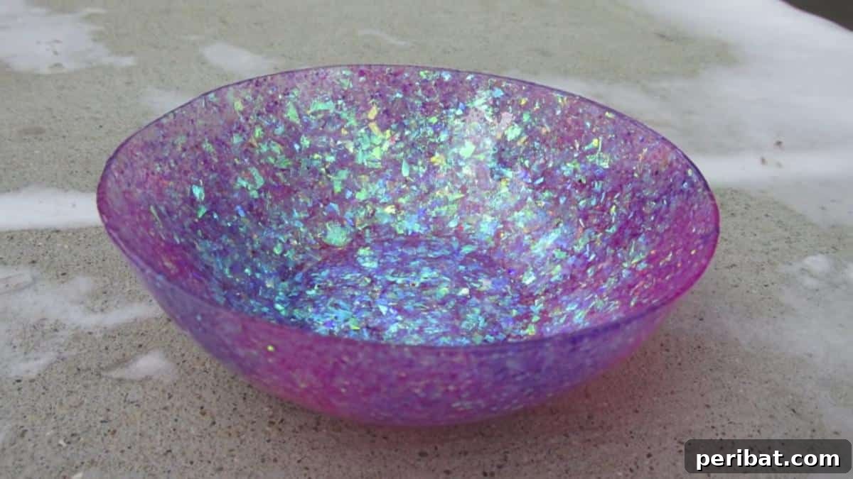DIY Glam Resin Glitter Bowl